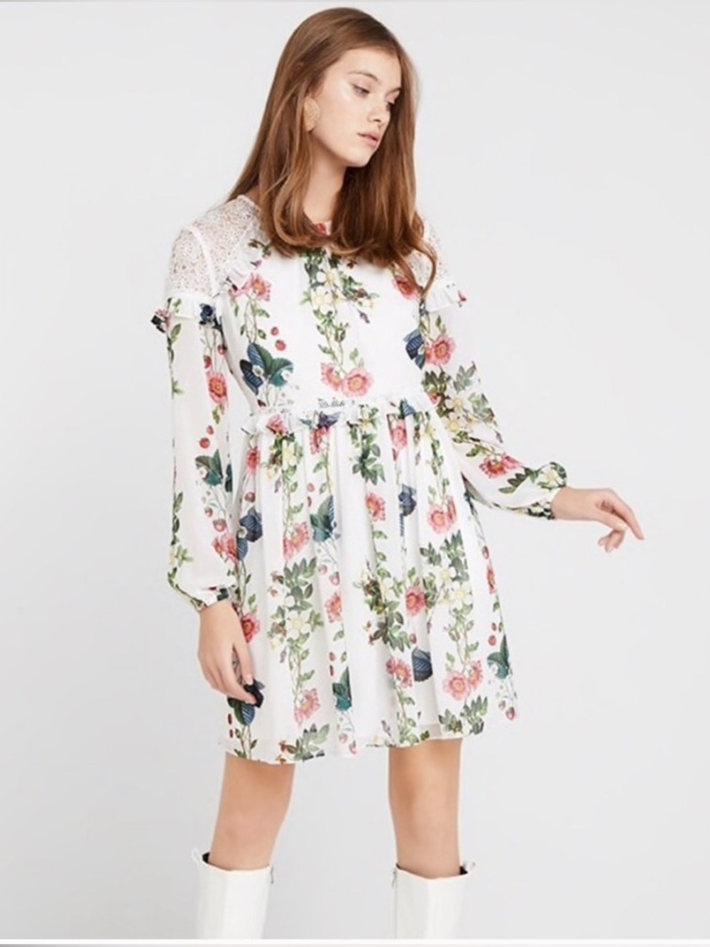 NWT Ted Baker Maryam Layered Ruffle Mini Dress